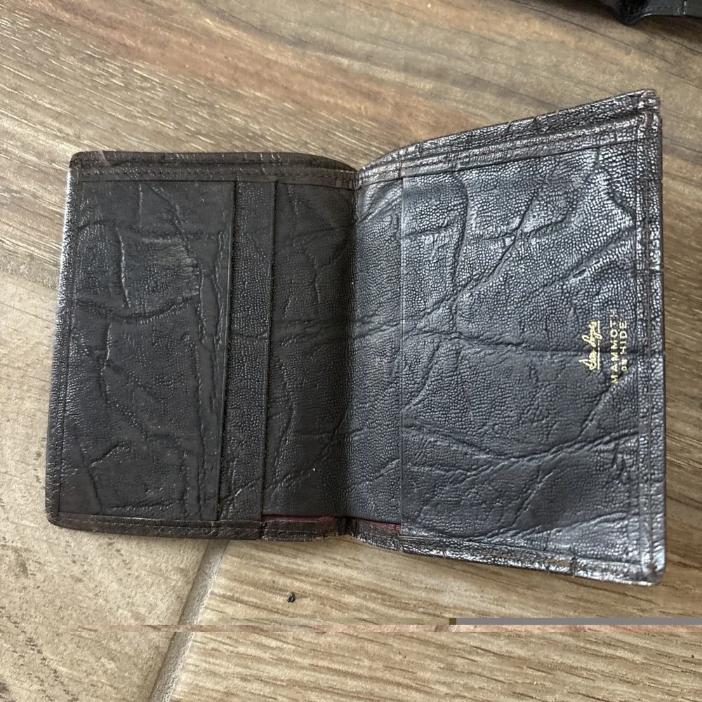 Don Lopez leather wallets, Lot‎ Of 2. Mammoth Hide (brown) /black 4d